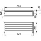 B-Ware : Keuco Handtuchablage ELEGANCE 620mm verchromt