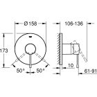 Grohe ESSENCE concealed bath mixer, cool sunrise brushed