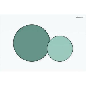 Geberit Sigma01 actuating plate, for dual flush plate white / button forest green and light green