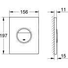 Accionamiento de WC Grohe NOVA C, 156 x 197 mm, negro...