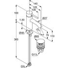 Grifería de lavabo Kludi Bozz, oro cepillado