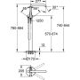 Grohe ESSENCE Badearmatur für Bodenmontage, cool sunrise gebürstet