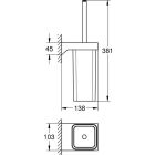 Σετ βουρτσών WC Grohe SELECTION CUBE, μαύρο φάντασμα