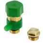 Bender drain valve and plug, self-sealing, 1/4"