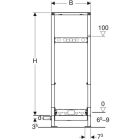 Geberit Duofix Element für Dusche 130cm mit...