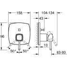 Conjunto de misturadoras de banheira de encastrar Grohe GRANDERA, para Rapido SmartBox 35604 cromado