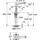 Grohe ALLURE BRILLIANT Badearmatur für Bodenmontage, chrom