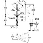 Robinet de lavabo Grohe ATRIO, taille XL, chromé,...