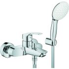 Grohe EUROSMART Badearmatur, Aufputz, mit Brausegarnitur,...