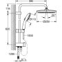 Grohe Duschsystem TEMPESTA 250 mit Umstellung, Kopfbrause rund chrom