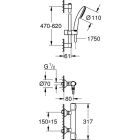 Grohe GROHTHERM 500 Mitigeur thermostatique de douche,...