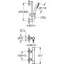 Grohe GROHTHERM 500 termostatik duş bataryası, Tempesta duş seti ile 34796, 600mm krom