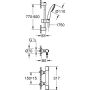 Grohe GROHTHERM 500 Thermostat Brausebatterie, mit Tempesta Brausegarnitur 34797, 900mm chrom