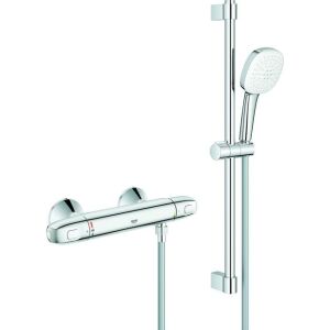 Grohe GROHTHERM 1000 Brausethermostat, mit Brausegarnitur 34820, 600mm chrom