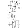 Grohe GROHTHERM 1000 Brausethermostat, mit Brausegarnitur 34820, 600mm chrom