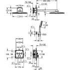 Grohe Duschsystem GROHTHERM SMARTCONTROL, UP, eckig, 3...