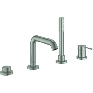 Grohe ESSENCE Μίξερ μπανιέρας 4 οπών, supersteel