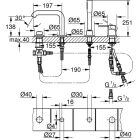 Grohe ESSENCE four-hole bath mixer, supersteel