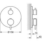 Grohe ATRIO Unterputz Duschthermostat Fertigset, 2-Wege-Umstellung chrom