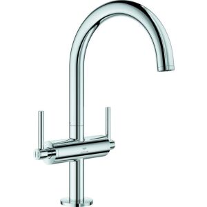 Grohe ATRIO L-size basin tap, lever handles in chrome