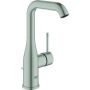 Grohe ESSENCE Waschtischarmatur,  L-Size, Zugstangen-Ablaufgarnitur, supersteel