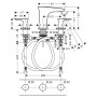 Misturadora de lavatório de 3 furos Hansgrohe PuraVda