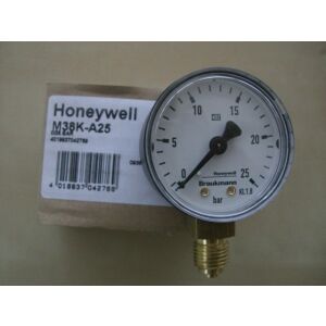 Resideo pressure gauge, case diameter 50 mm, connection G 1/4, scale 0–25 bar