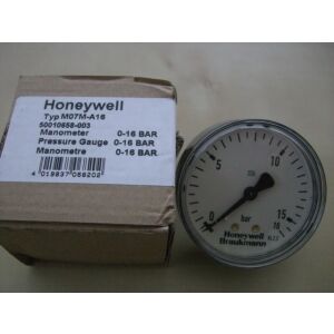 Honeywell Manometer Gehäuse 63 mm, Anschlusszapfen hinten G 1/4", Teilung 0 - 16 bar