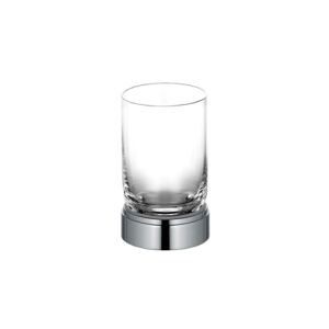 Keuco Plan glass holder complete with crystal glass tumbler