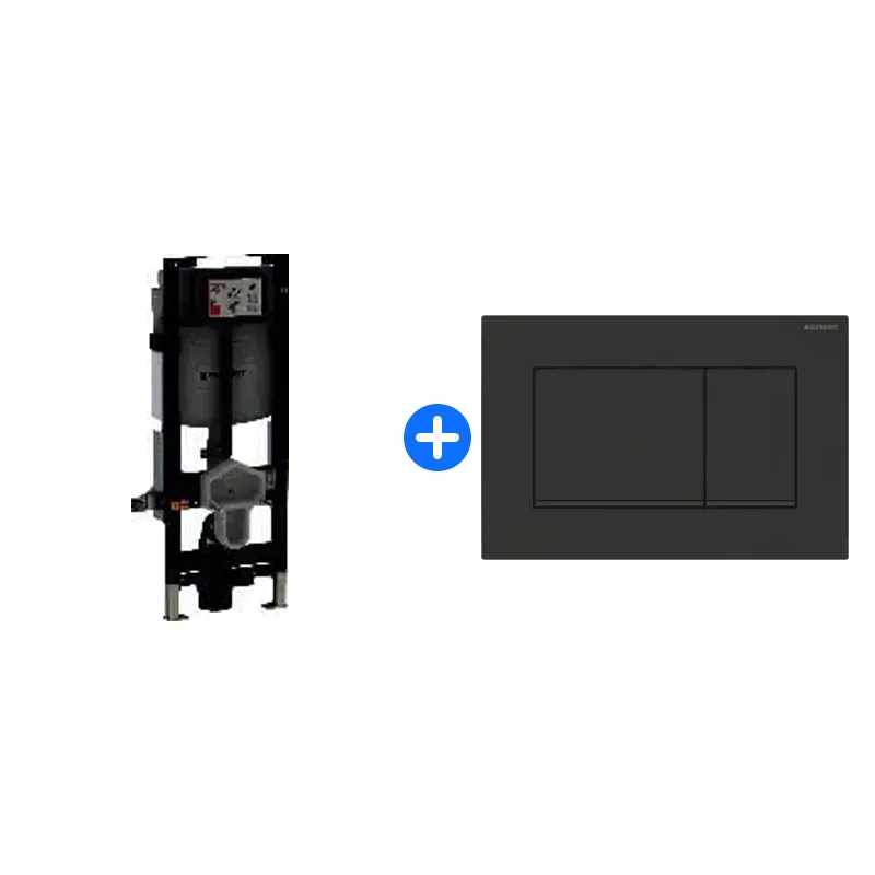 WC-Vorwandelement Komplettset: Geberit Duofix f.Wand-WC höhenverst.8cm 111.396.00.5, m.UP-Spk. UP320, 112cm