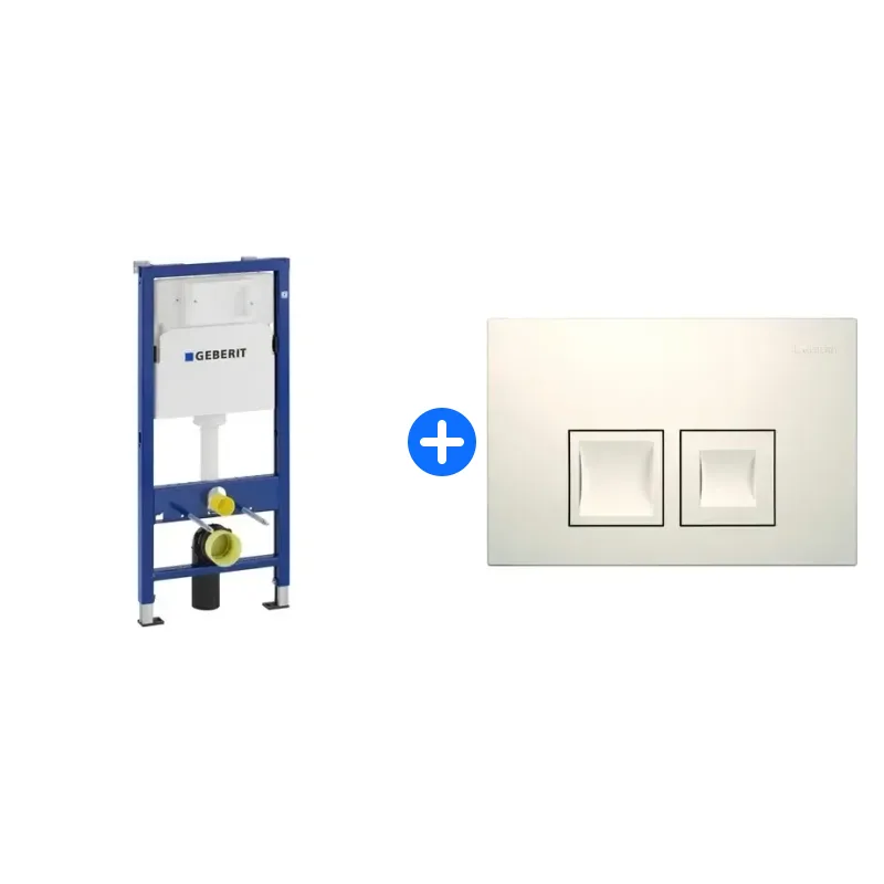 WC-Vorwandelement Komplettset: Geberit Duofix Basic WC Vorwandelement 112 cm, mit Spülkasten UP 100
