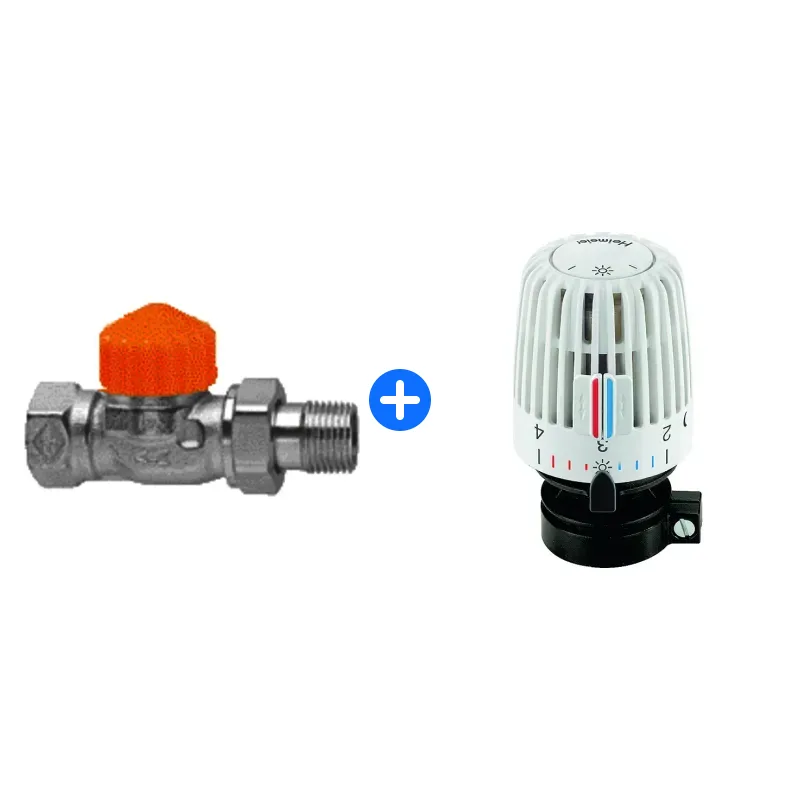 Thermostatventil-Set: Heimeier Thermostat-Ventilunterteil Eclipse,umgek.Flußrichtung,Dg,DN10