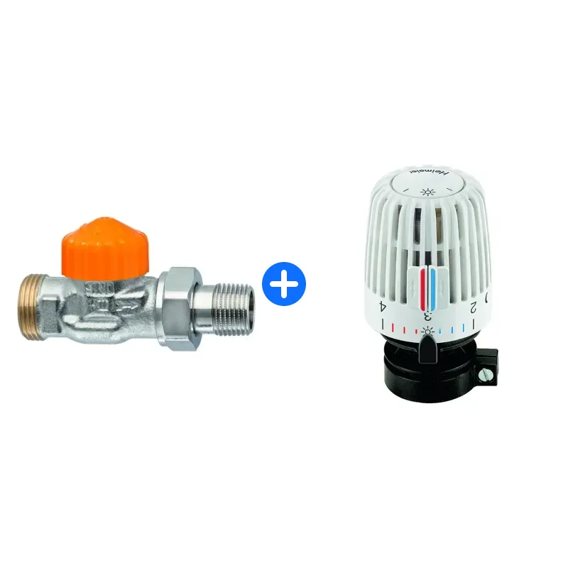 Thermostatventil-Set: Heimeier Thermostat-Ventilunterteil Eclipse,Dg,DN15,AG 3/4", Nr.3936-02.000