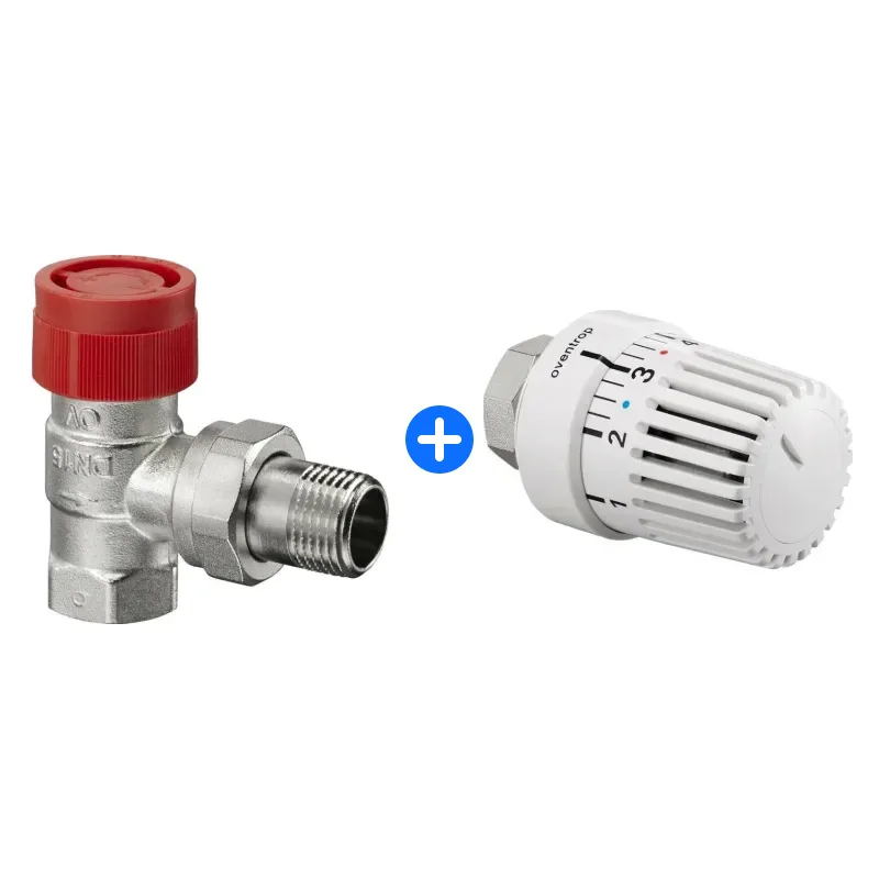 Thermostatventil-Set: Oventrop Thermostatventil Baureihe AF, Eck DN 10, 3/8"