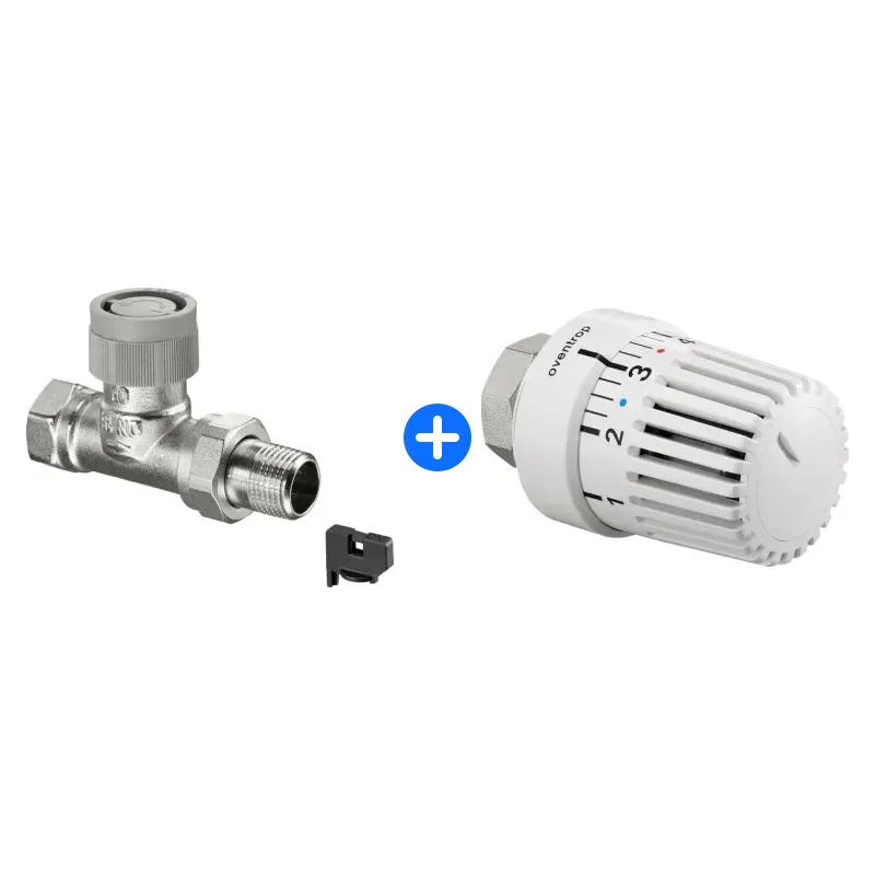 Thermostatventil-Set: Oventrop Thermostatventil Baureihe AQ, Durchgang, DN 20, 3/4"