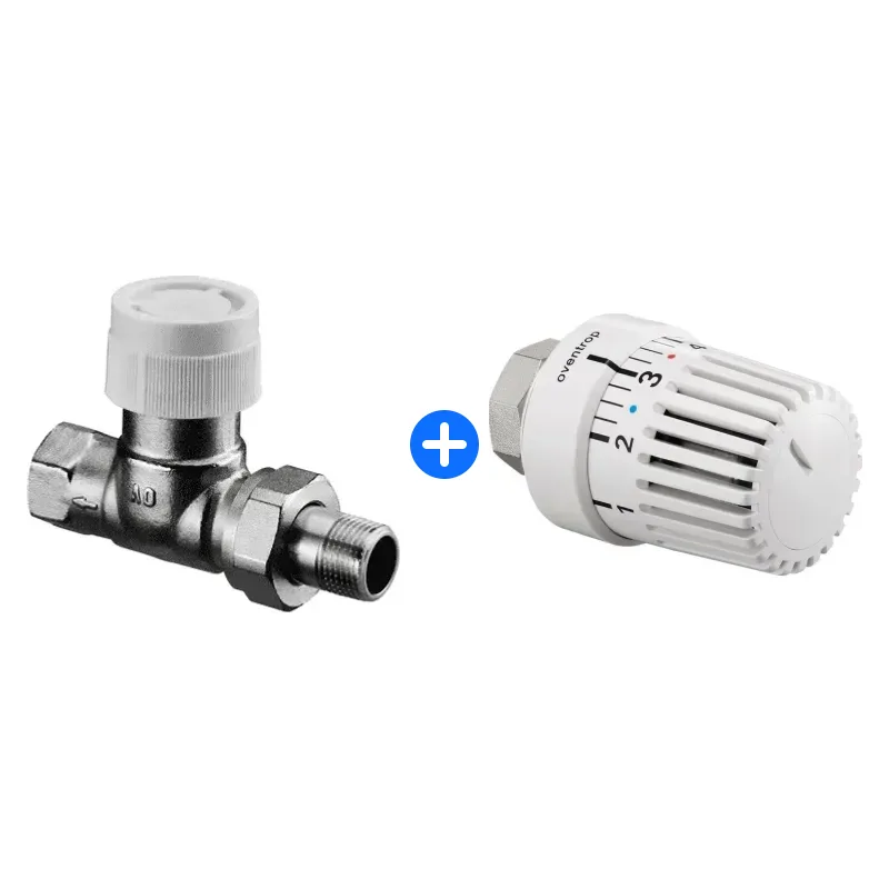 Thermostatventil-Set: Oventrop Thermostatventil "AV 9"DN15, 1/2"AGx1/2IG,Rücklauf-Durchgang,1183894