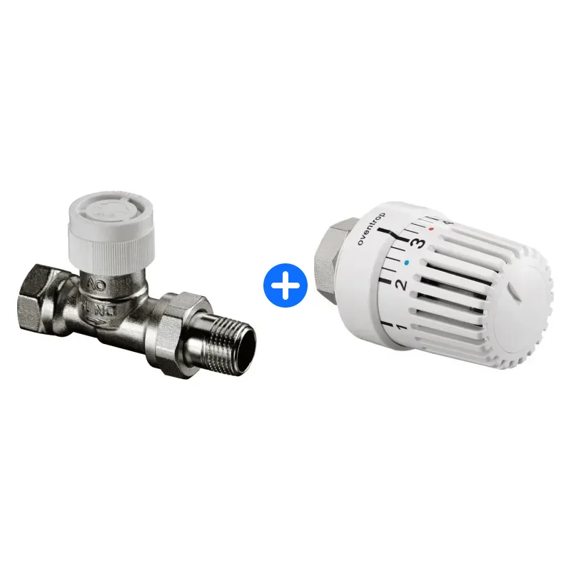 Thermostatventil-Set: OVENTROP Thermostatventil M30x1,5 DN 25 Dg Baureihe AV9,mess.vern., 1183808