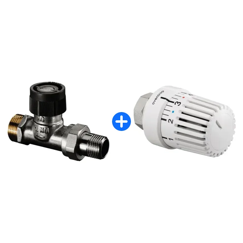 Thermostatventil-Set: OVENTROP Thermostatventil "Baureihe A" DN15, G 3/4 AG x R 1/2 AG, Durchgang