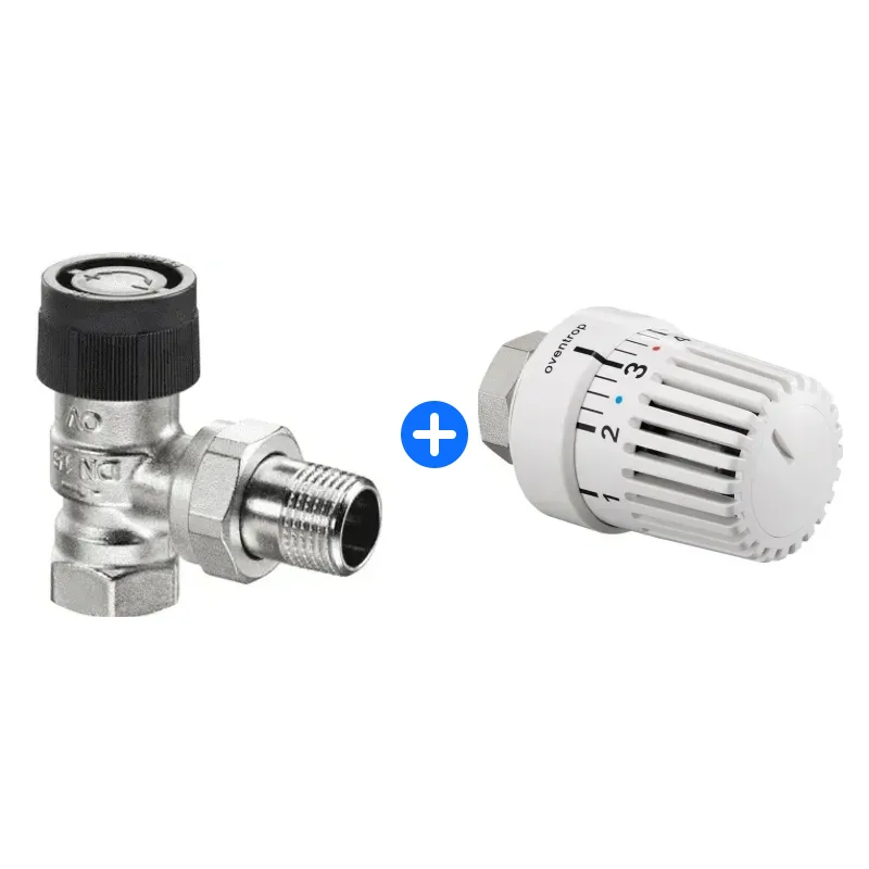 Thermostatventil-Set: OVENTROP Thermostatventil "Baureihe A" DN20, R 3/4, PN10, Eck, 1181006