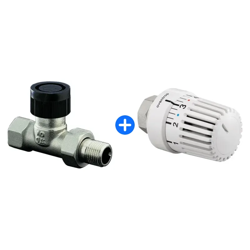 Thermostatventil-Set: OVENTROP Thermostatventil "Baureihe A" DN25, R 1, PN10, Durchgang
