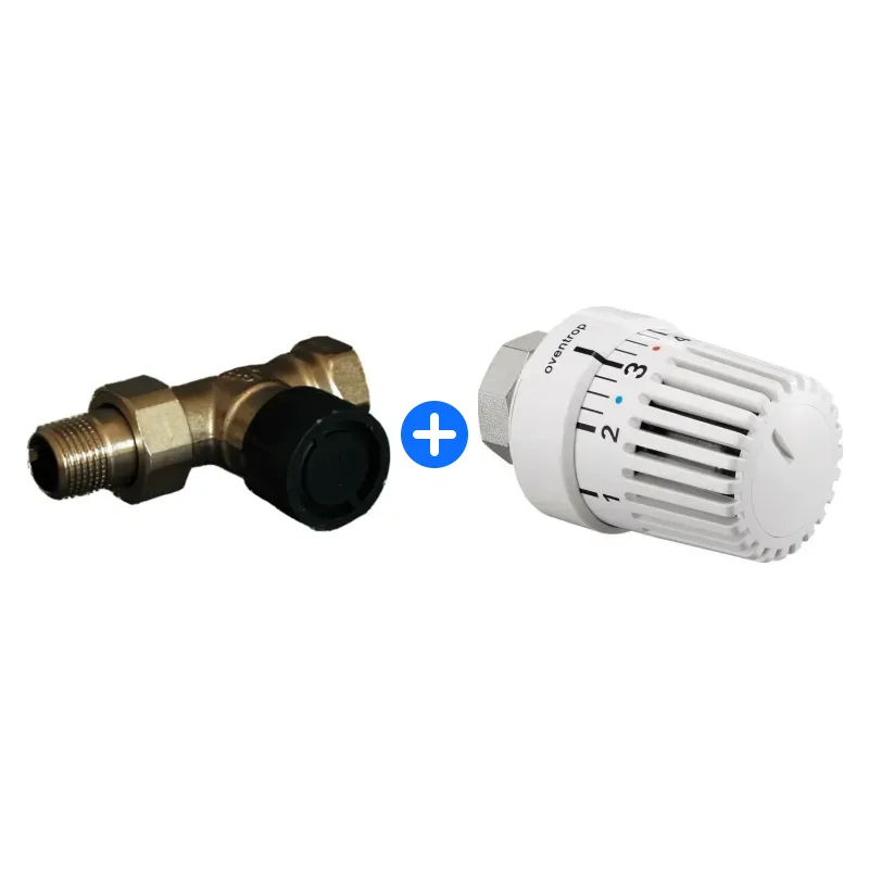 Thermostatventil-Set: OVENTROP Thermostatventil "Baureihe A" DN10, R 3/8, PN10, Durchgang,1181103
