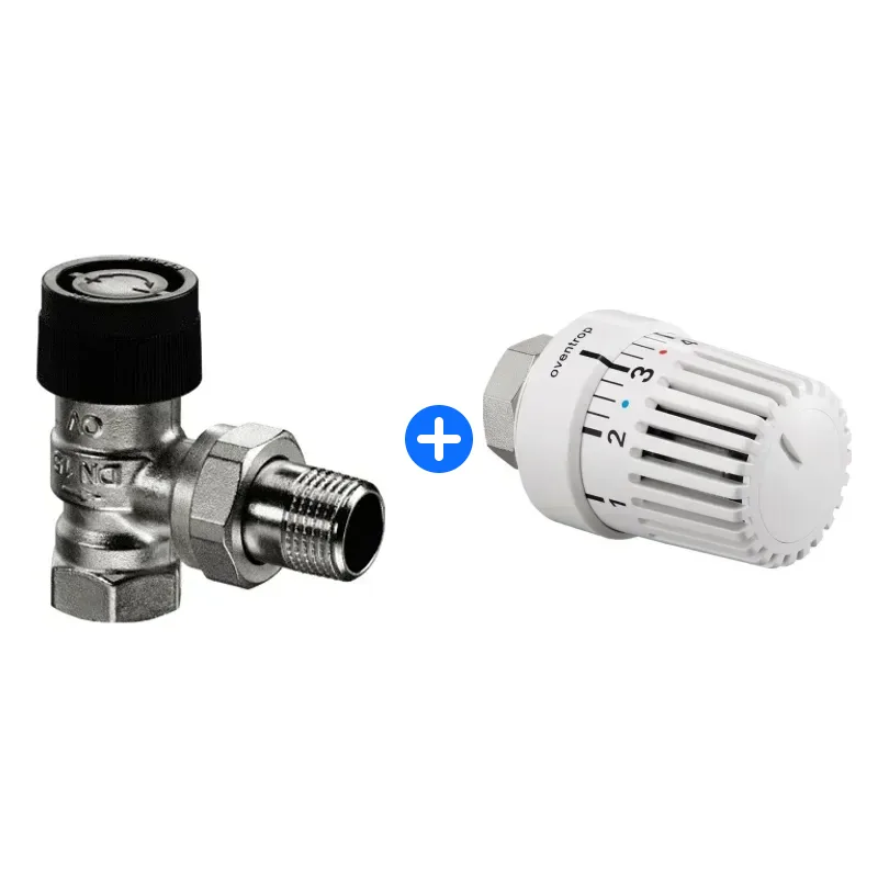 Thermostatventil-Set: OVENTROP Thermostatventil "Baureihe A" DN25, R 1, PN10, Eck