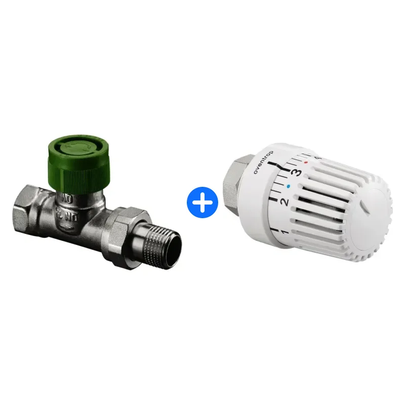 Thermostatventil-Set: OVENTROP Thermostatventil "Baureihe AZV" DN15, 1/2", PN 16, Durchgang