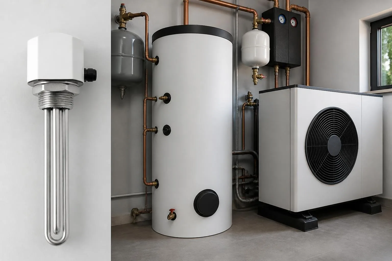 Elektroheizstab als Zubehör für eine Wärmepumpe