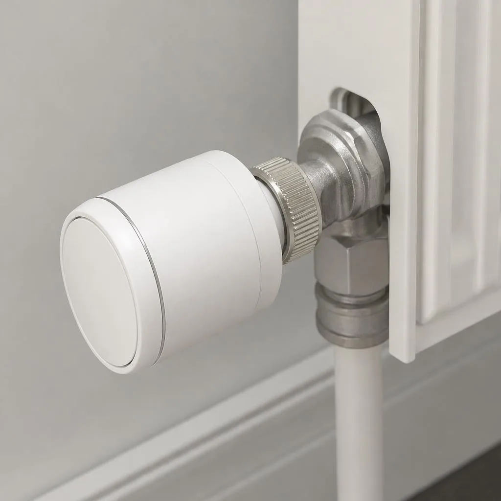 Befestigung eines Heizkörperthermostats am Heizungsventil