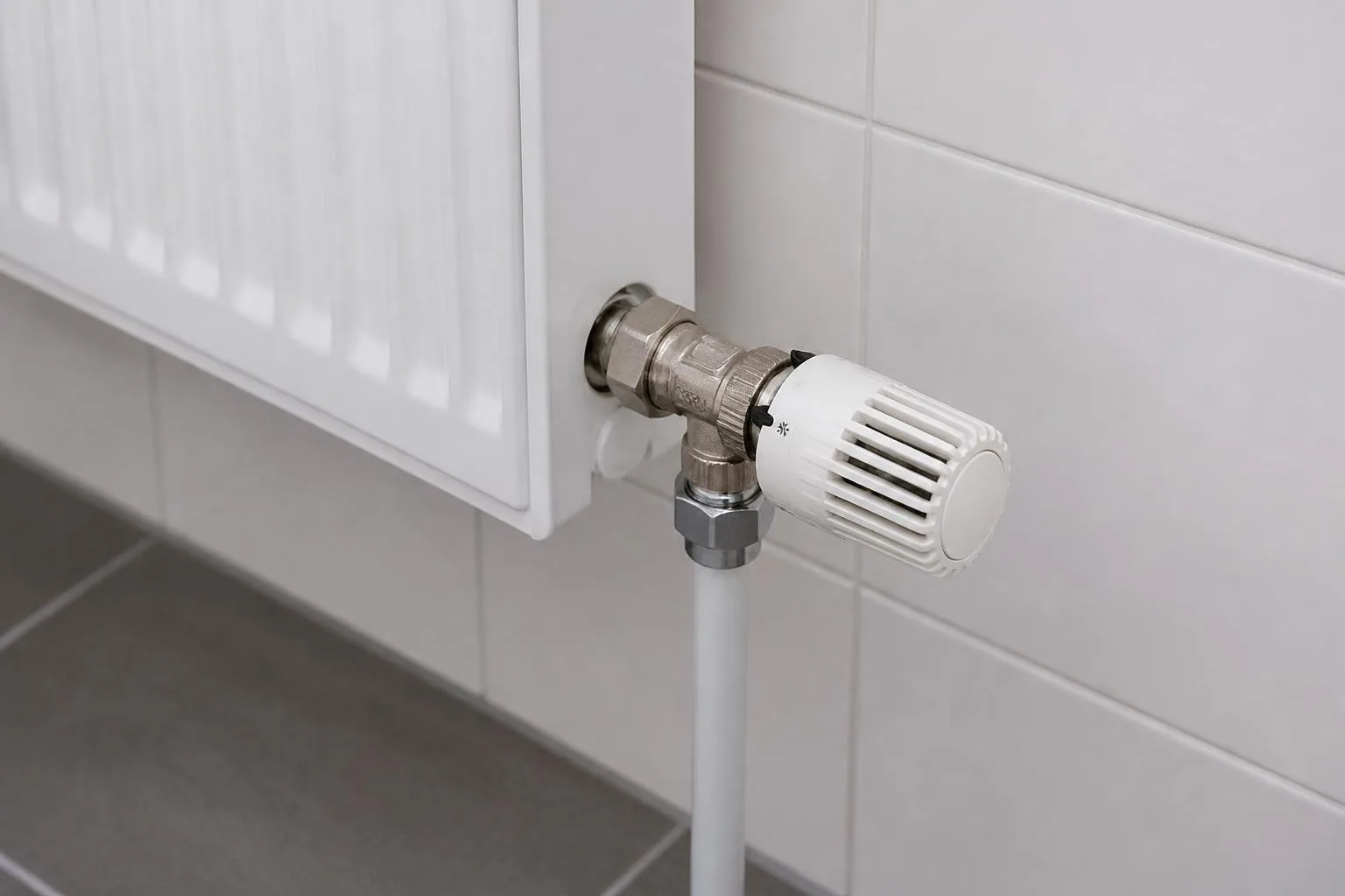 Thermostatventil mit Thermostatkopf an einem Heizkörper
