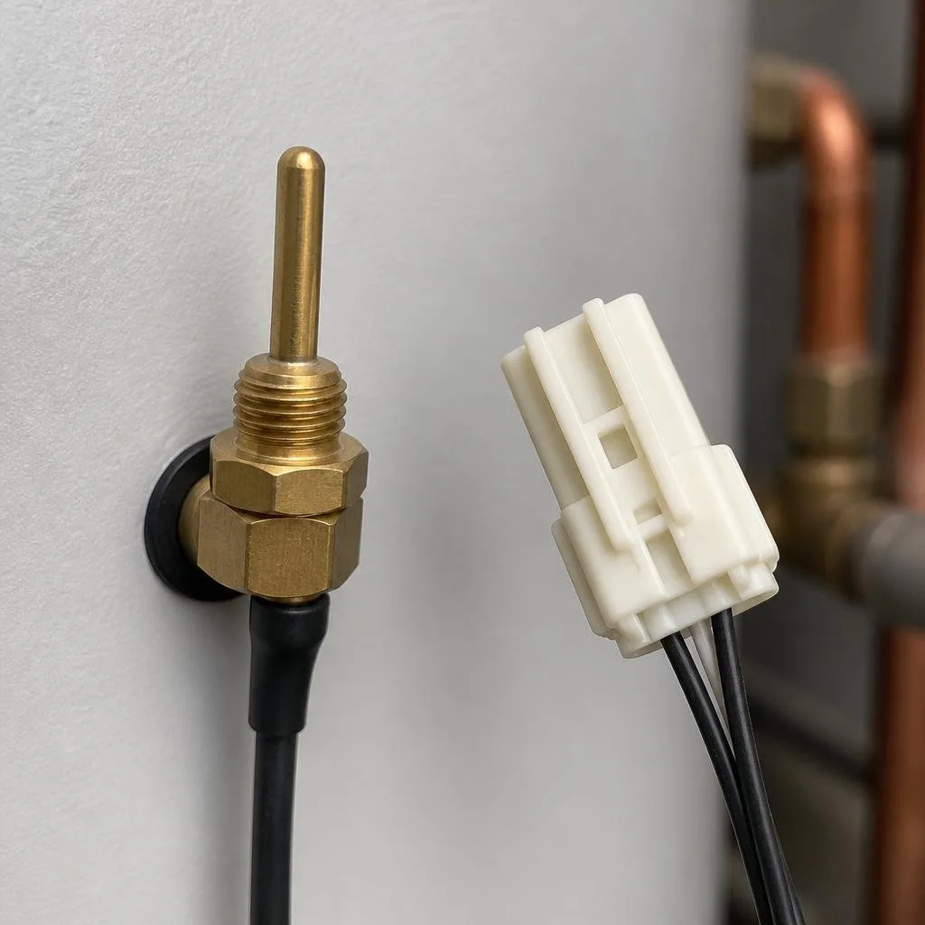 Speichertemperatursensor und elektrische Steckverbindung