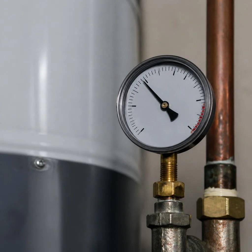 Manometer am Heizkreis einer Heizungsanlage
