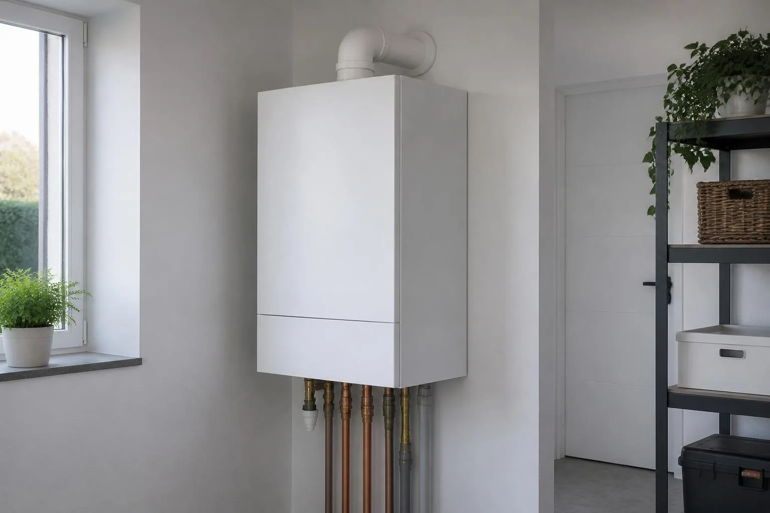Gas-Brennwertgerät mit geschlossenem Bedienfeld im Fokus